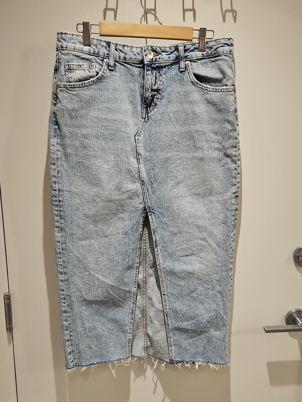 Light Blue Denim Skirt - 10